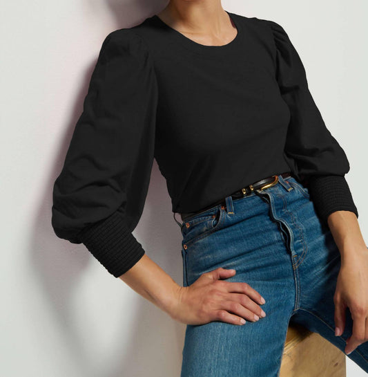 Nation Ltd - Loren Smocked Peasant Tee