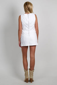 Amanda Uprichard Jace Skort in white - women's shorts - alternate view
