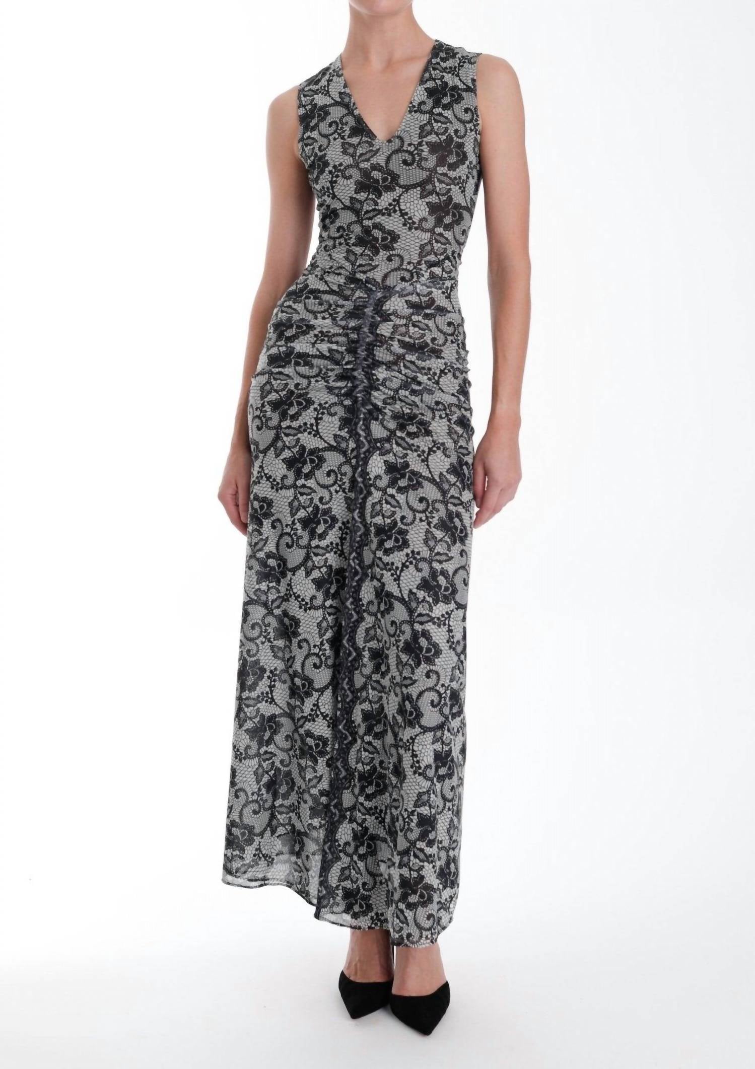 Karina Grimaldi - Pilar Lace Print Maxi Dress