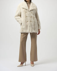 Joseph Ribkoff - Double-breasted Faux Fur Coat