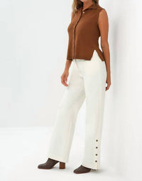 Anatomie - Viola Sweater Knit Sleeveless Button Down Top