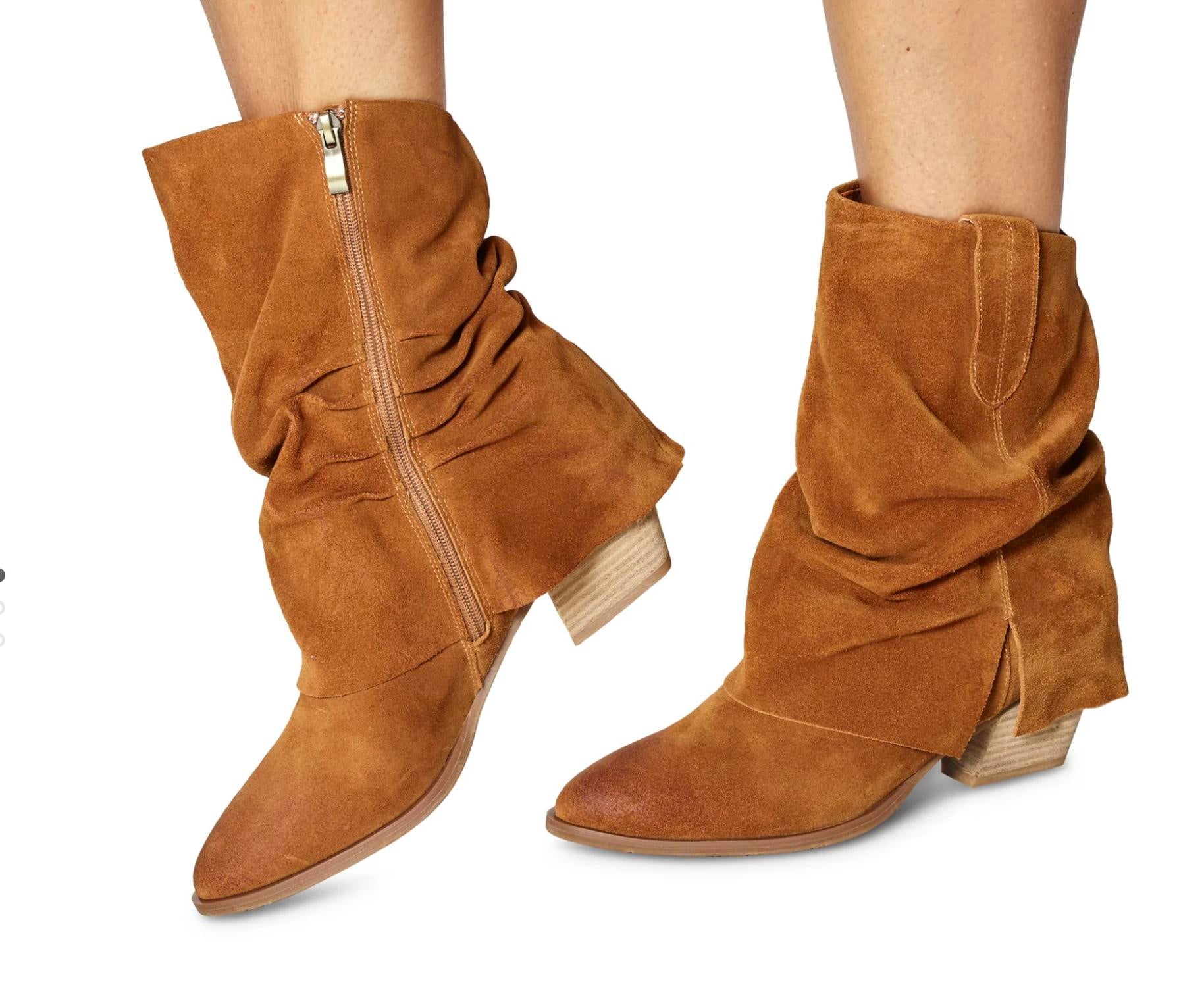 Antelope Women's Lori Slouchy Boots in cognac - women's shoe - view 4