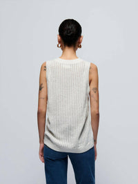 Nation LTD Elliana Pullover Vest in porcelain - women's jacket - detail view