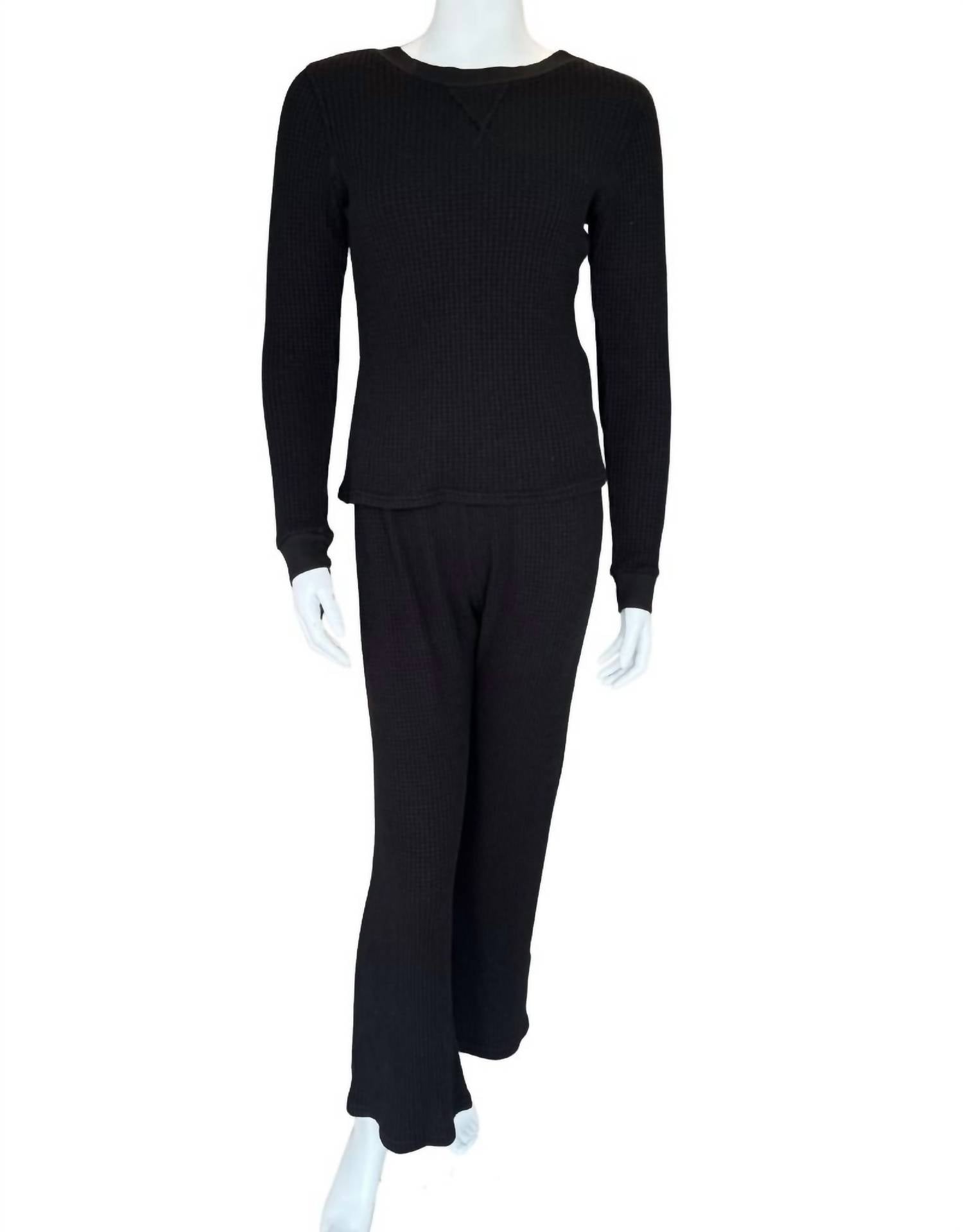 People Of Leisure - Women's Maine Waffle Long Sleeve Top