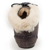MINNETONKA Women's Chrissy Bootie Moccasins in grey - women's shoe - view 4