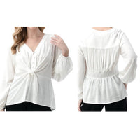 Icebird - Long Sleeve V Neck Blouse