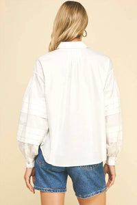 Pinch - Pleat Detailed Button Down Shirt