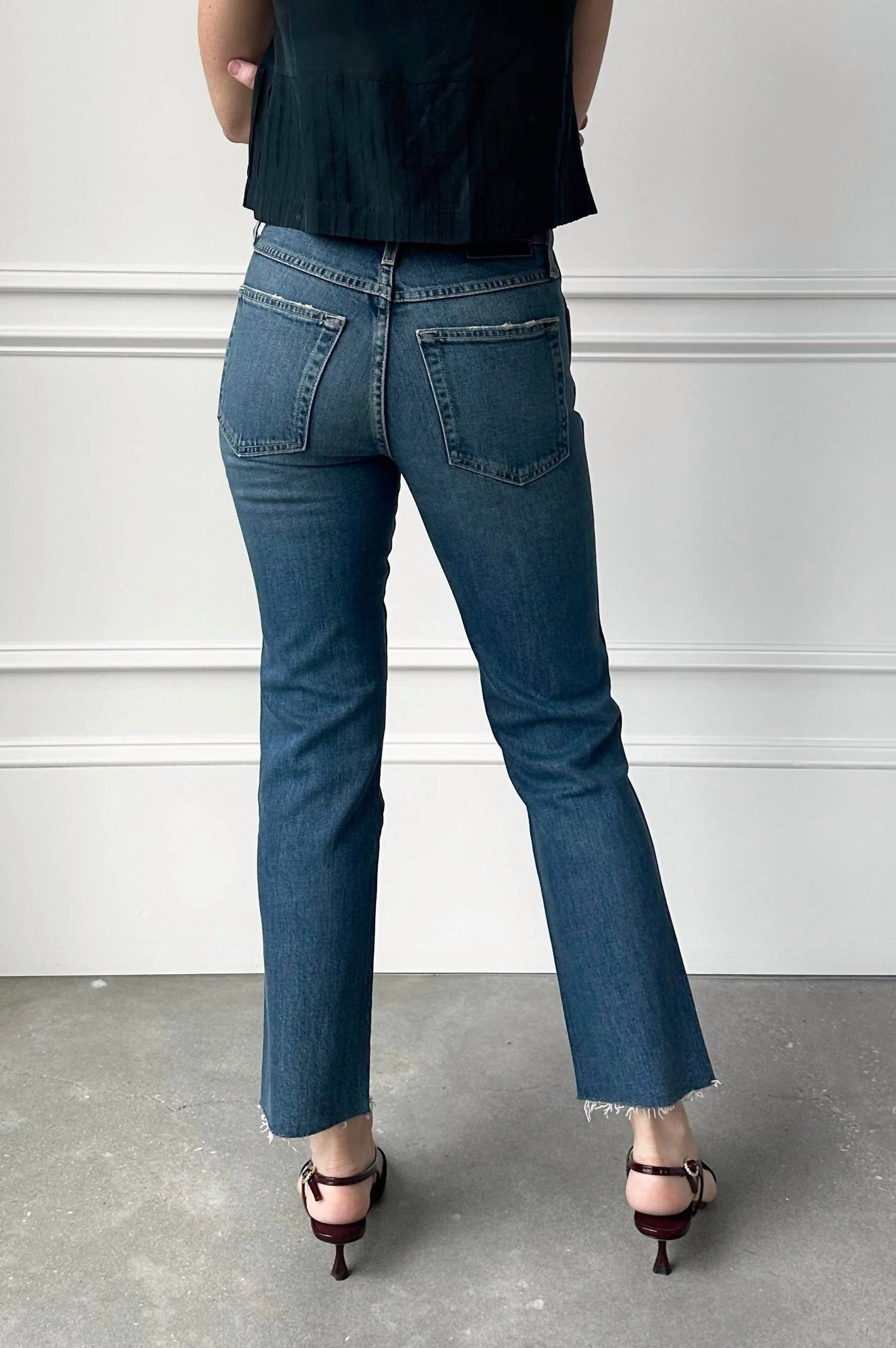 AMO Chloe High Rise Crop Jeans in kismet - women's jeans - view 6