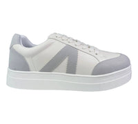 Mia Shoes - Women's Faux Leather Platform Sneakers
