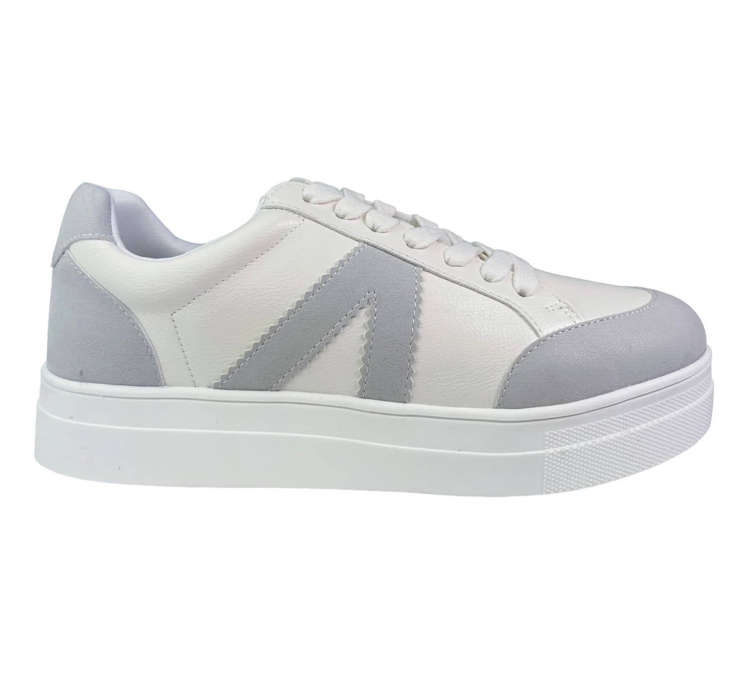 Mia Shoes - Women's Faux Leather Platform Sneakers