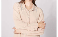 Astrid - Patsy Blouse With Bling Collar