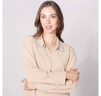 Astrid - Patsy Blouse With Bling Collar