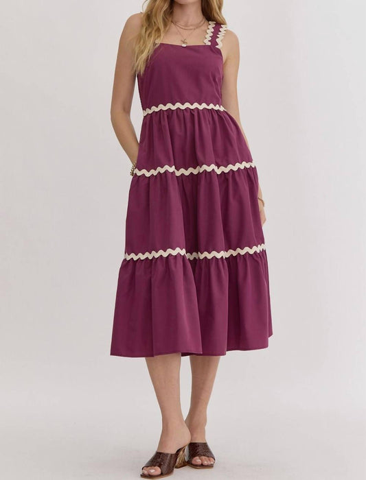 Entro - Square Neck Sleeveless Midi Dress