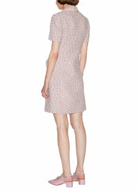 Huishan Zhang - Riley Tweed Dress with Satin Trim