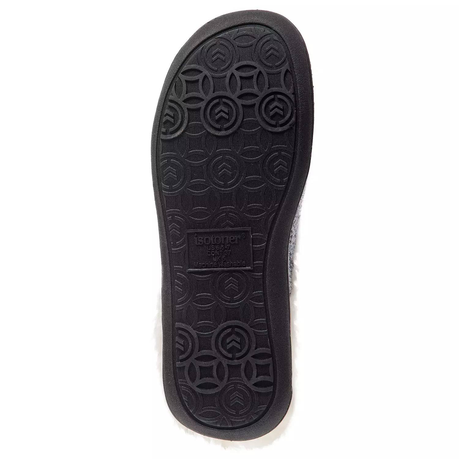 Isotoner - Women's Erin Rib Knit Chenille Hoodback Slippers