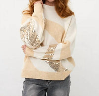 Esqualo - Diagonal Sequins Sweater