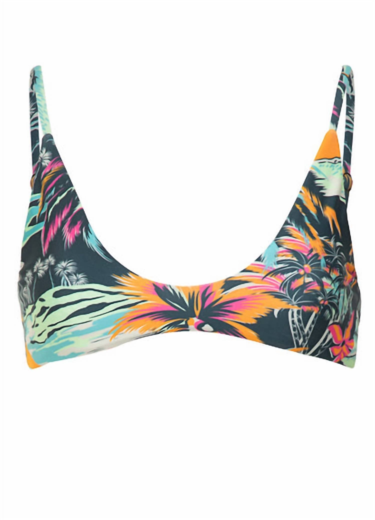 MAAJI Women's Creta Bikini Top in neon dali flowers - women's swimwear - view 4