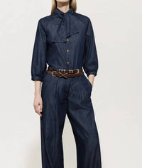 Luisa Cerano - Button Front Blouse With Tie