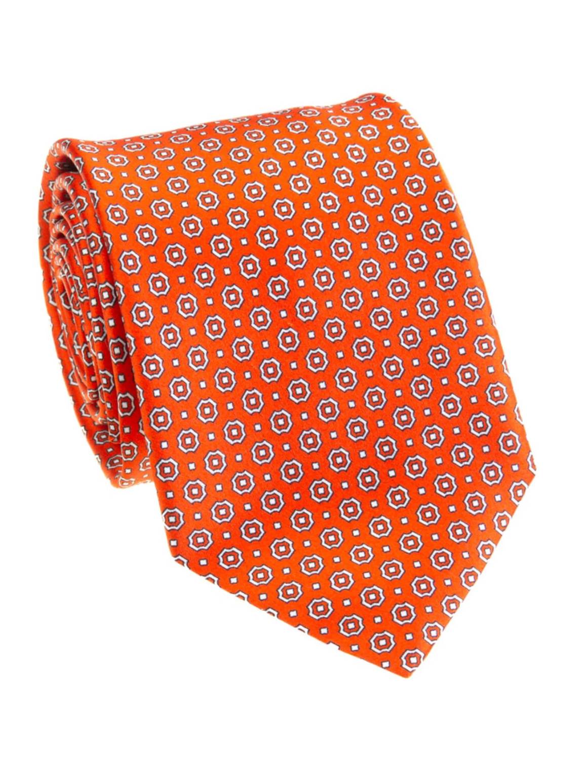 Pacific Silk - Satin Mini Floral Print Tie