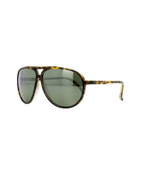Remo Tulliani Men's Smooth Aviator Sunglases in dark sky peach amber lens - men's accessory - detail view