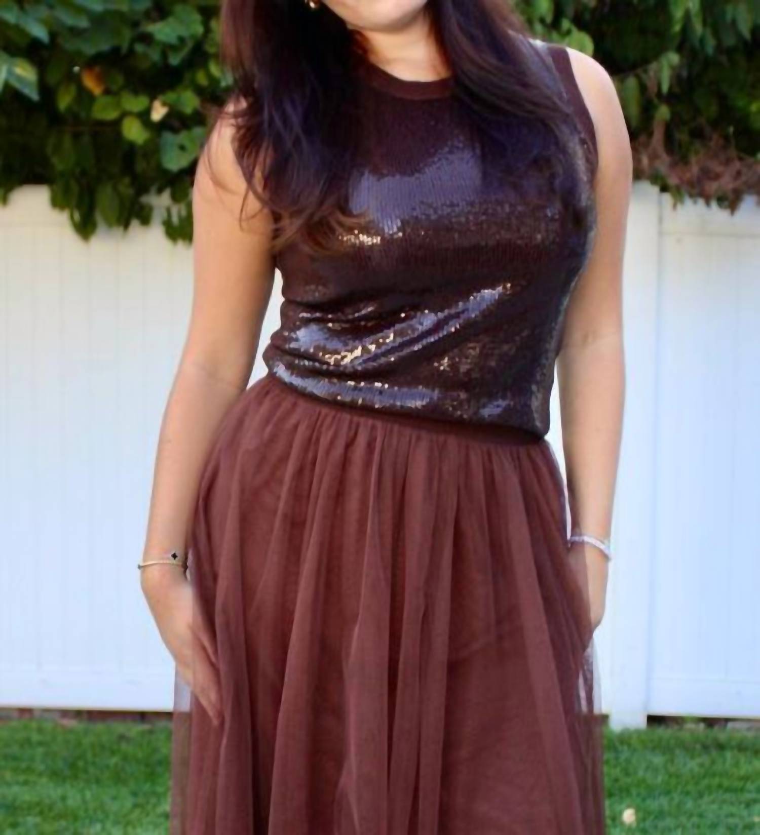 Elan - Haven Sequin Tank Top