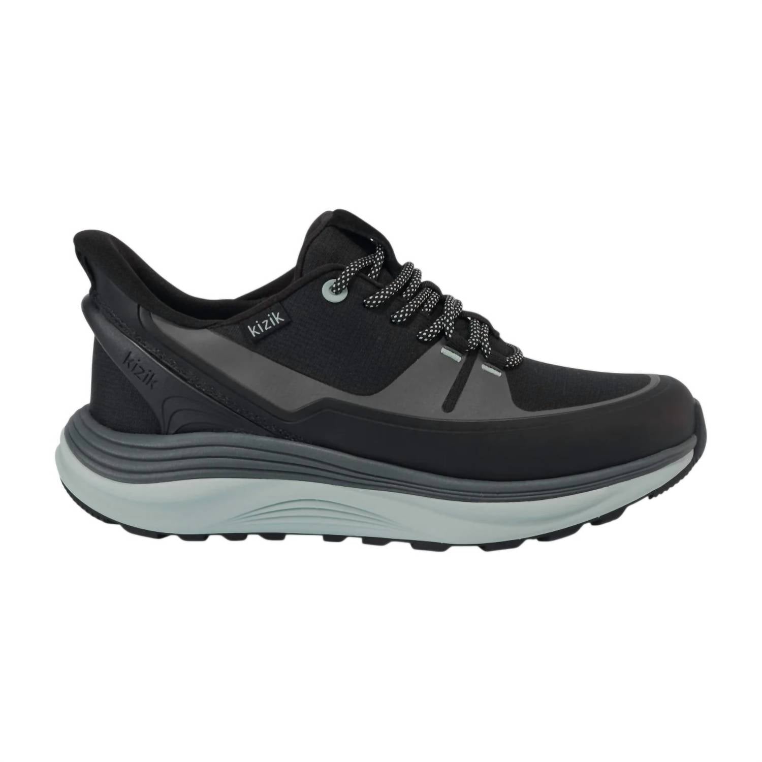 kizik Women's London Low Top Sneakers in black - women's sneaker - alternate view
