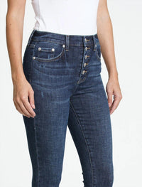 PISTOLA Lacey High Rise Jeans in dark wash - women's jeans - detail view