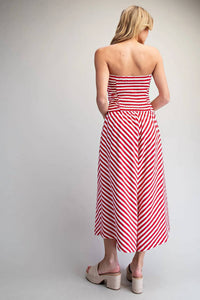 Ee:Some - Katherine Strapless Wide Leg Jumpsuit