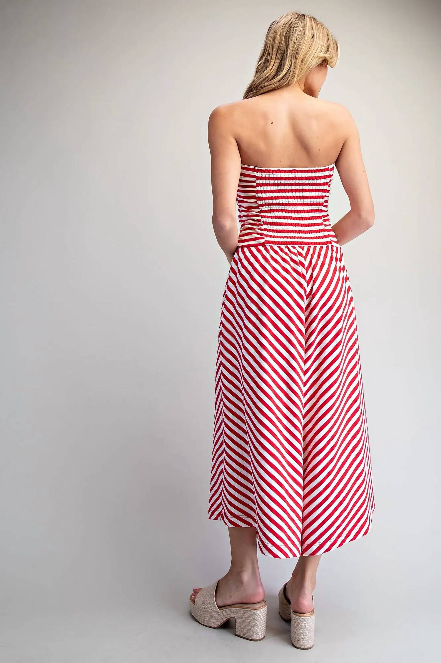 Ee:Some - Katherine Strapless Wide Leg Jumpsuit