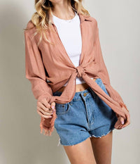 Gigio - Fringe Sleeve Front Tie Bolero