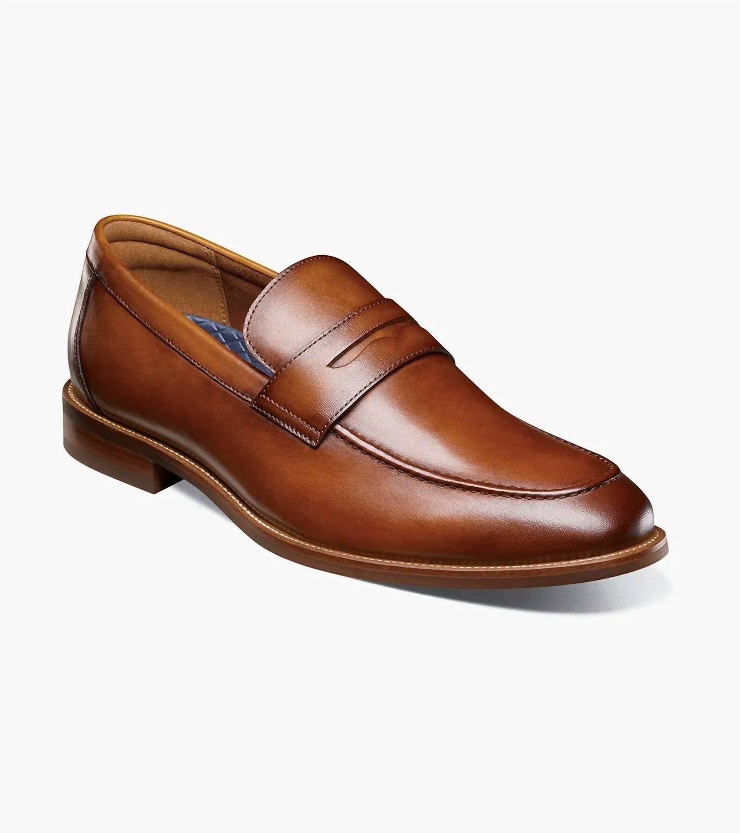 Florsheim Men's Rucci Moc Toe Penny Loafer in cognac - men's loafer
