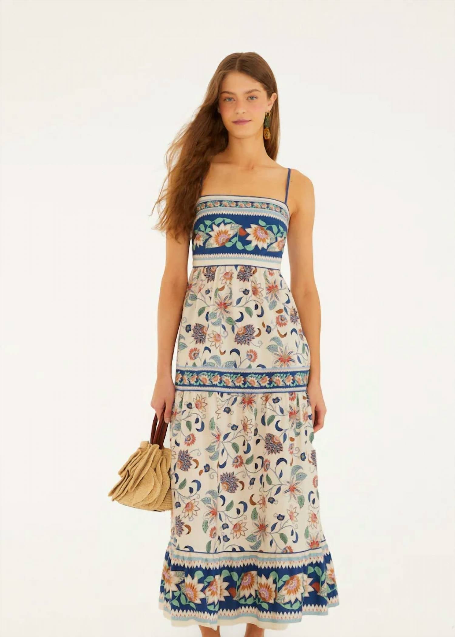 Farm Rio - Floral Delhi Tapestry Midi Dress
