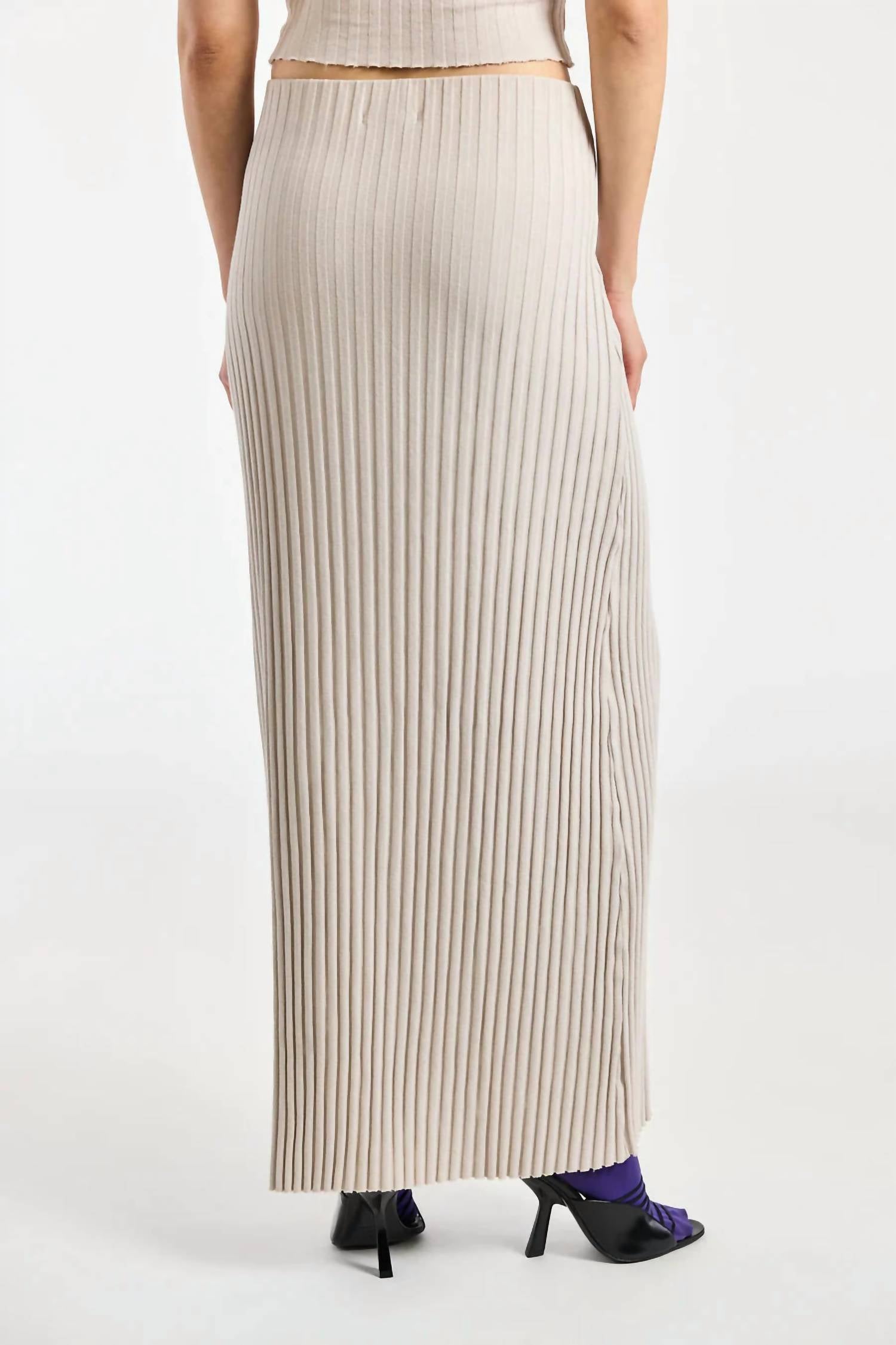 COTTON CITIZEN Capri Maxi Skirt in fog - women's skirt - alternate view