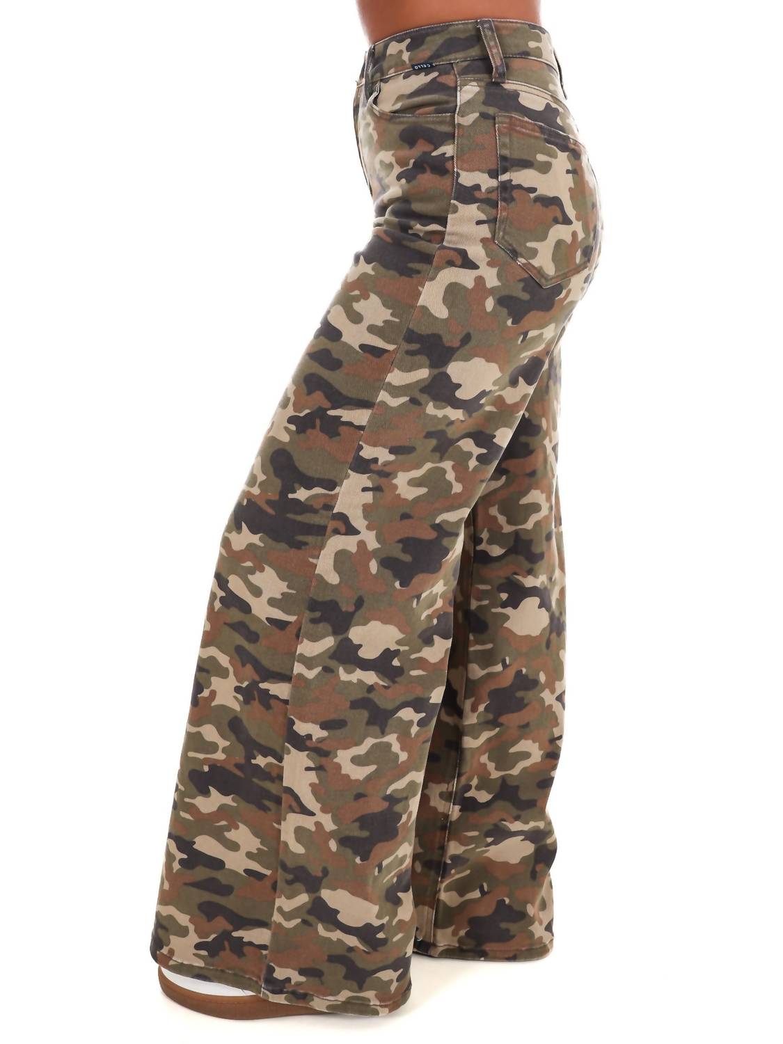CELLO High Rise Wide Leg Jeans in camo - women's jeans - alternate view