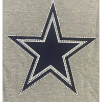 Lauren James - Women's Dallas Cowboys Off-shoulder Rhinestone Sweatshirt