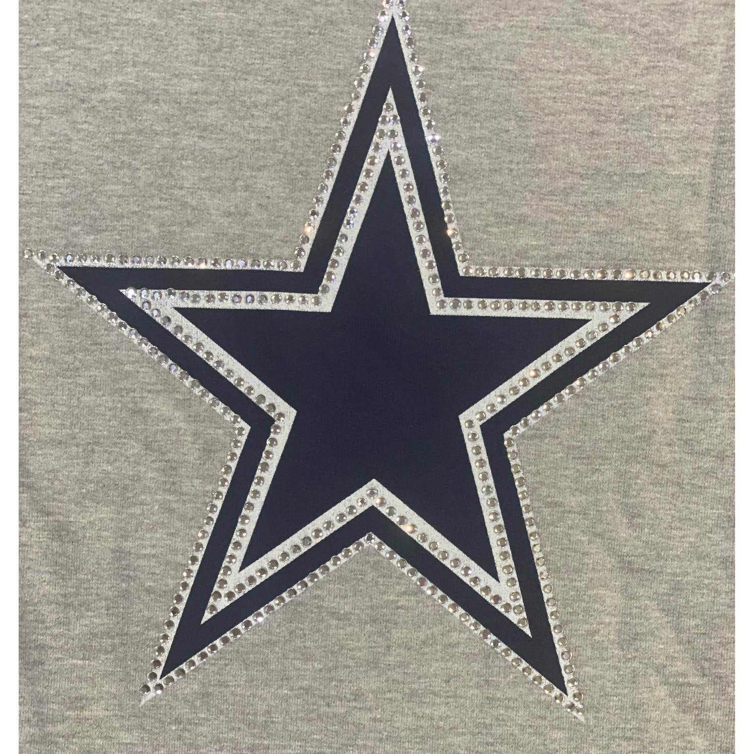 Lauren James - Women's Dallas Cowboys Off-shoulder Rhinestone Sweatshirt