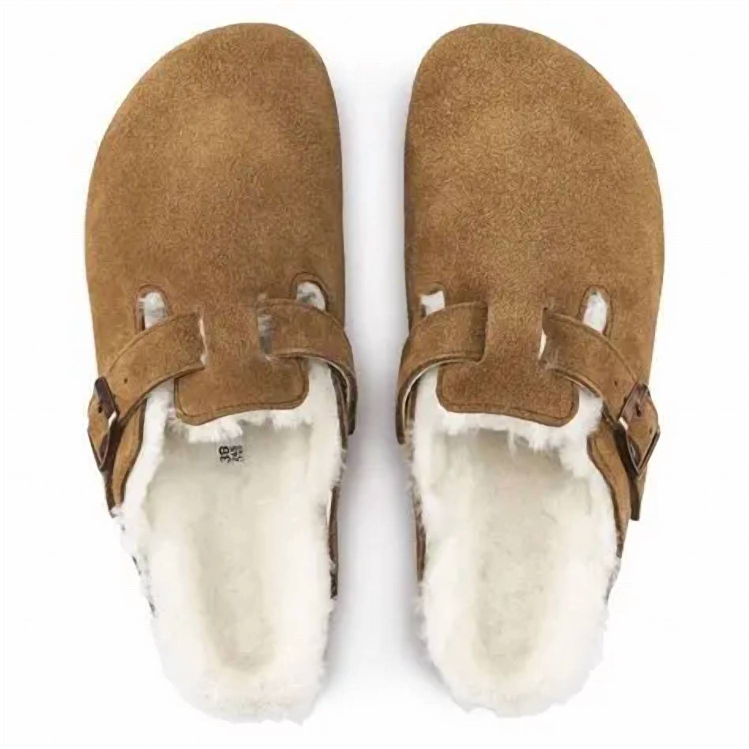 BIRKENSTOCK Unisex - Boston Suede Leather Shearling Clog in mink - item