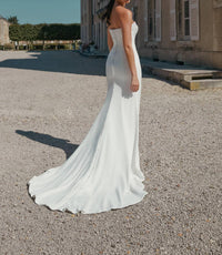 Sincerity - Stretch Crepe Fit And Flare Wedding Gown
