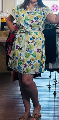 Umgee - Floral Belted Mini Dress