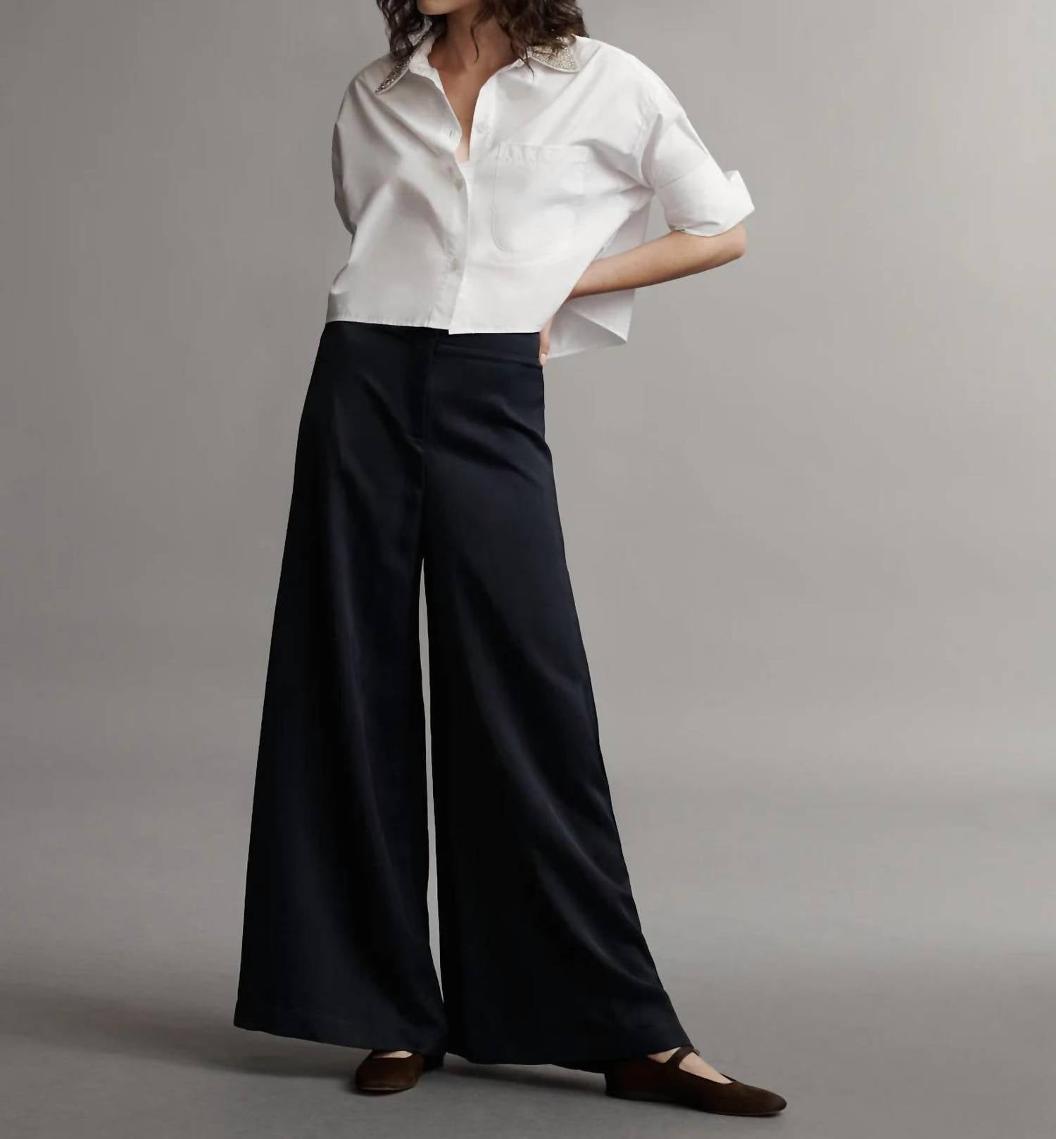 Twp - Next Ex With Crystal Collar Shirt