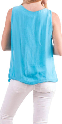 Gigi Moda - Paola Scoop Neck Silk Tank Top