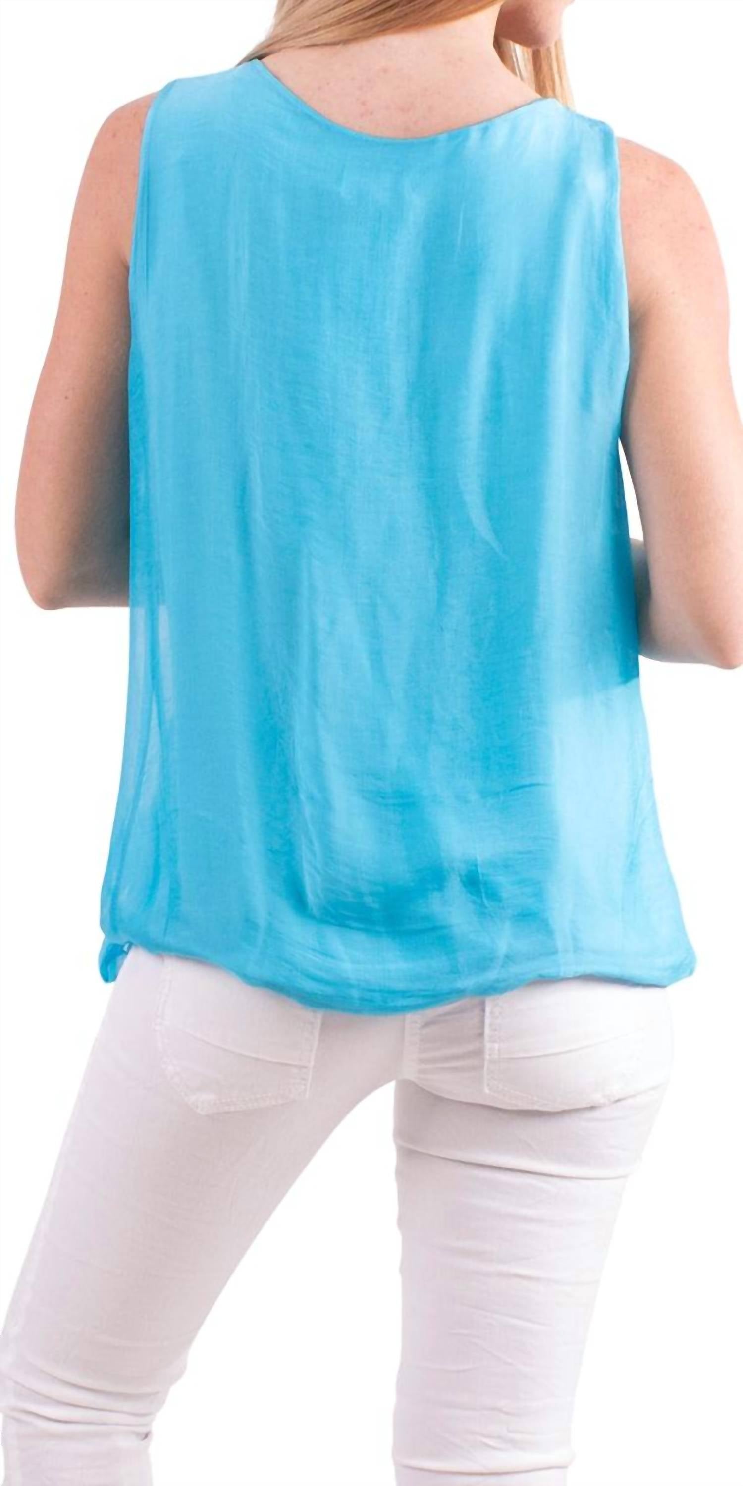 Gigi Moda - Paola Scoop Neck Silk Tank Top