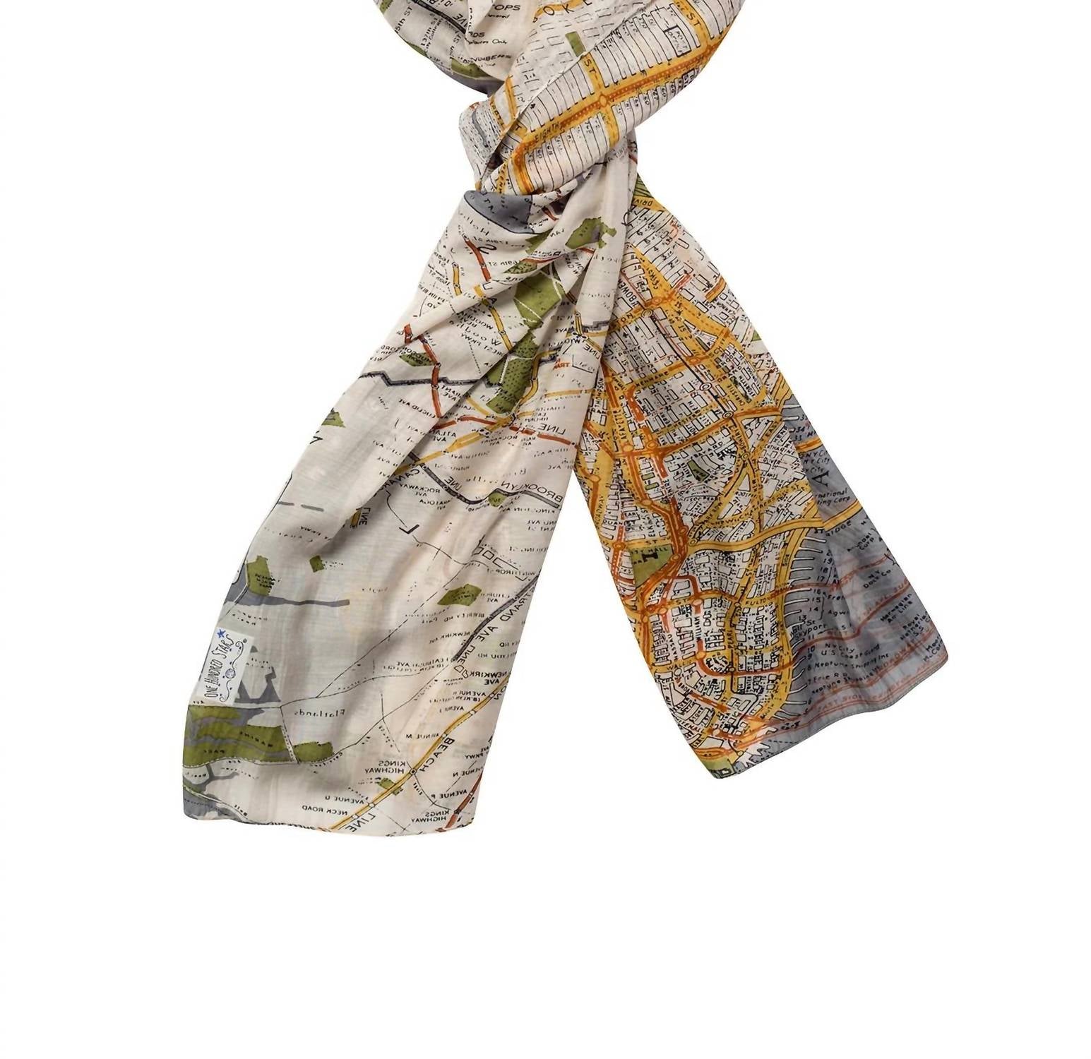 One Hundred Stars - Women's New York Map Scarf