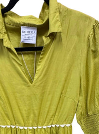 Myra Women's Long Tier Dress in chartreuse - women's dress - detail view
