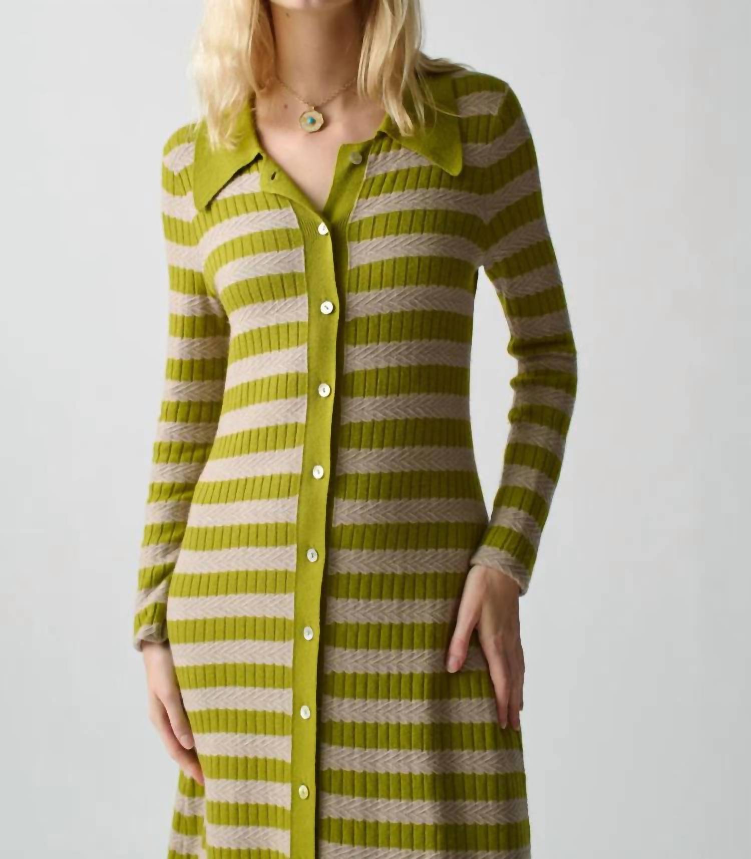Lingua Franca - Morrissey Textured Stripe Dress