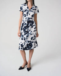 Joseph Ribkoff - Floral Print Flare Shirt Dress