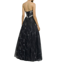 Blush Prom - Bejeweled Lace Up Back Gown