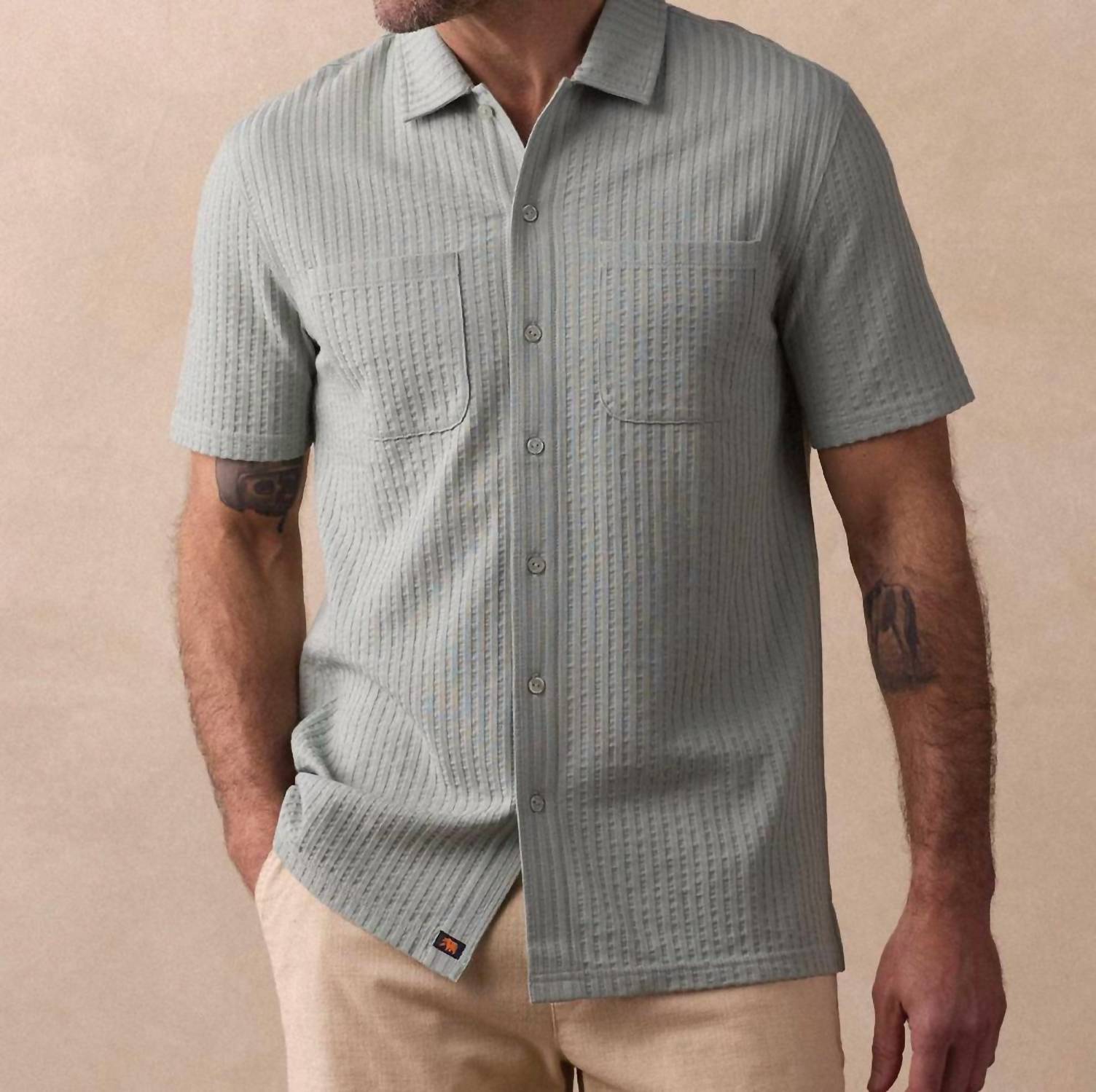 The Normal Brand - Short Sleeve Knit Getaway Button Up Shirt