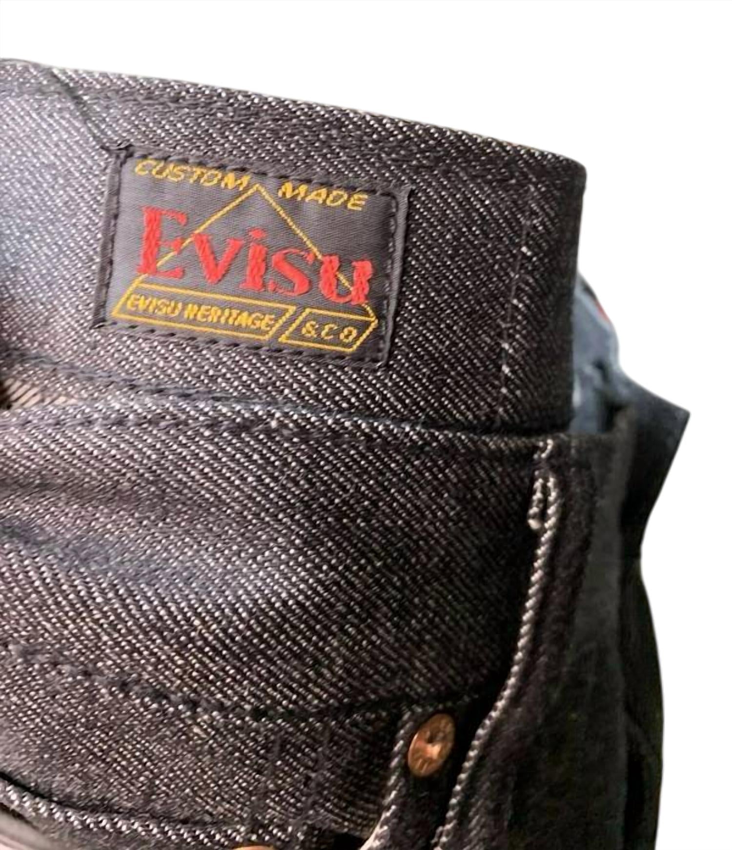 Evisu - Men Selvedge Baggy Jeans With Seagull Logo