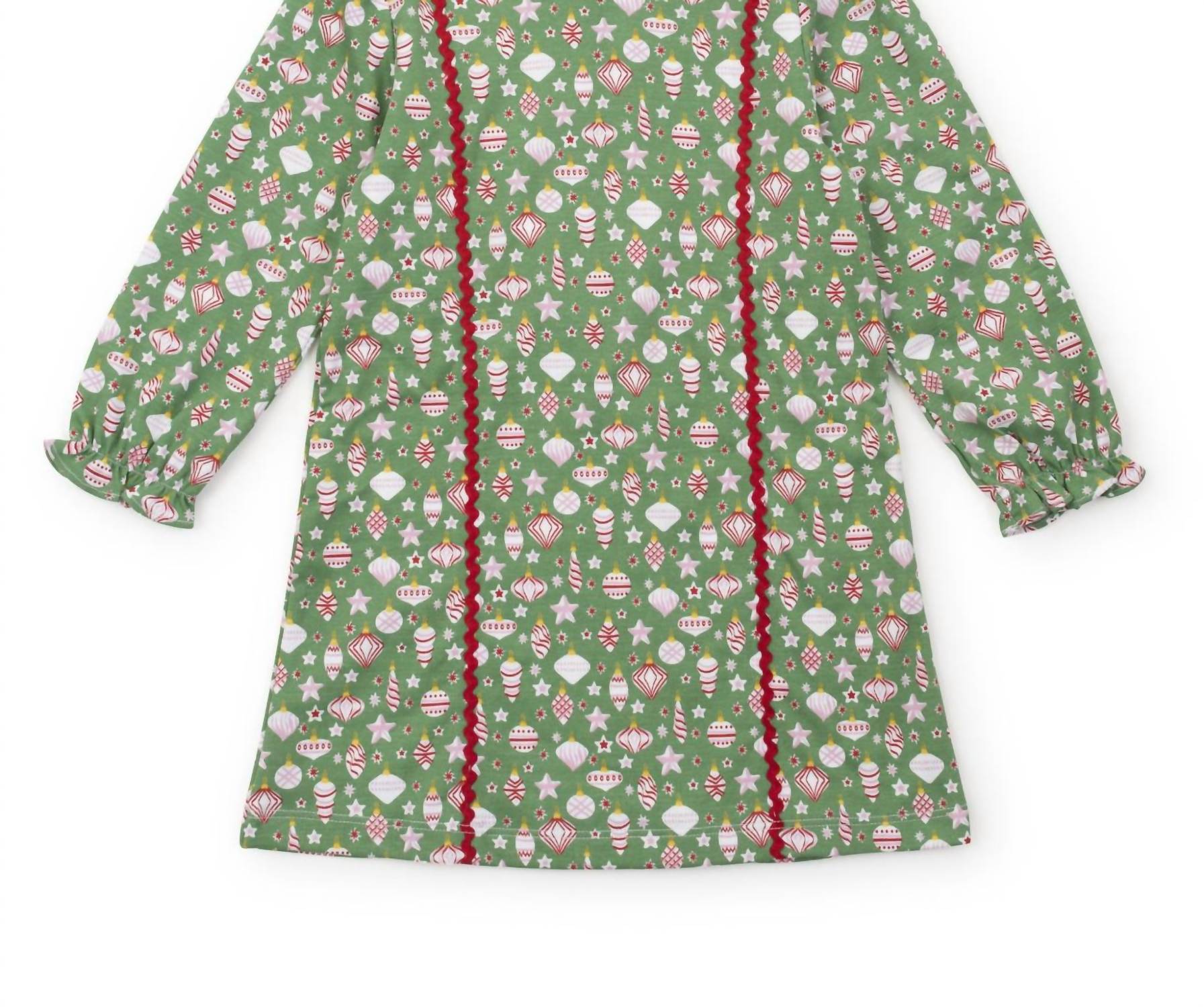lila + hayes Reese Dress in retro ornaments - kids' dress - detail view